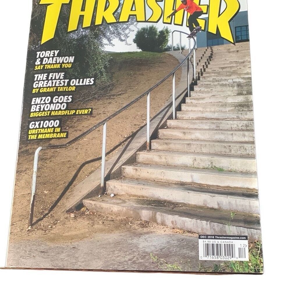 Pre Owned Thrasher Magazine December 2018 Issue #461 GX1000 Heads Thank You Skat